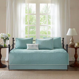 Peyton 6 Piece Reversible Daybed Cover Set - Blue