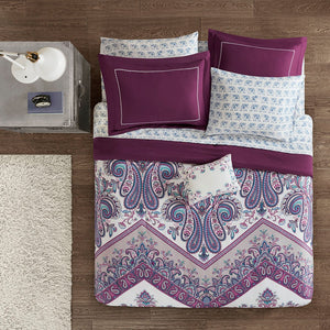 Tulay Complete Bed And Sheet Set - Purple