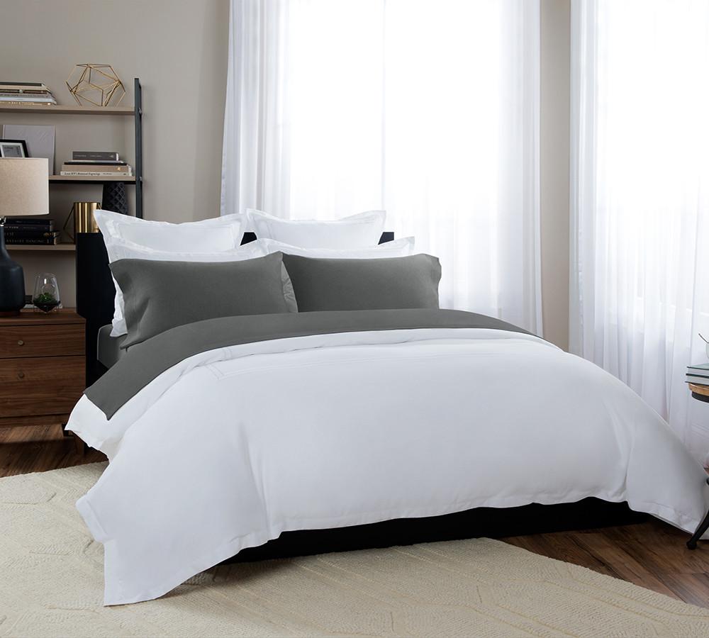 Shop Soft and 100% Cotton Melange Sheet Set Charcoal