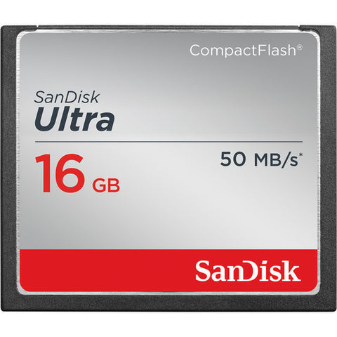 SanDisk Ultra 16GB SDCFHS-016G (50MB/s) Compact Flash Memory Card