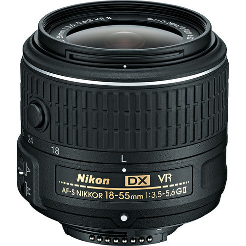 Nikon AF-S DX Nikkor 18-55mm f3.5-5.6G VR II Black Lens (White Box)
