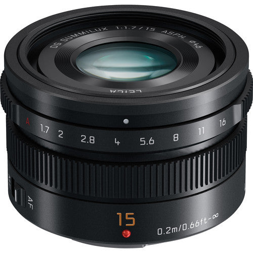 Panasonic Leica DG Summilux 15mm f1.7 ASPH Black Lens (White Box)