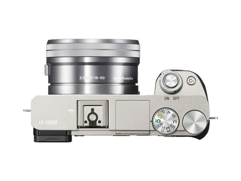 Sony Alpha A6000 ILCE-6000L with 16-50mm Lens Silver Mirrorless Digital Camera