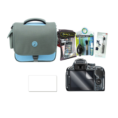 Waterproof Bundle Pack (Cleaning Kit, Lenspen, WP-M40 Case, Screen Protector, Camera Bag)