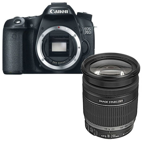 Canon EOS 70D Kit with EF-S 18-200mm f/3.5-5.6 IS Lens Black Digital SLR Camera