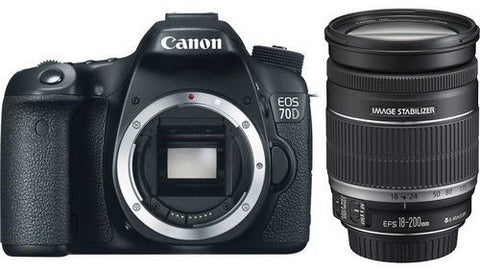 Canon EOS 70D Kit with EF-S 18-200mm f/3.5-5.6 IS Lens Black Digital SLR Camera