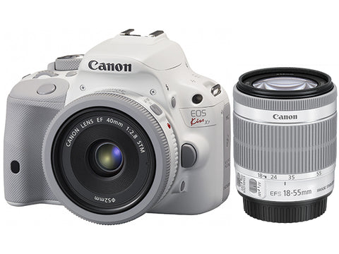 Canon EOS Kiss X7 Kit with EF-S 18-55mm f/3.5-5.6 IS STM and EF 40mm f/2.8 STM Lens White Digital SLR Camera