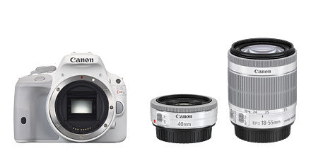 Canon EOS Kiss X7 Kit with EF-S 18-55mm f/3.5-5.6 IS STM and EF 40mm f/2.8 STM Lens White Digital SLR Camera