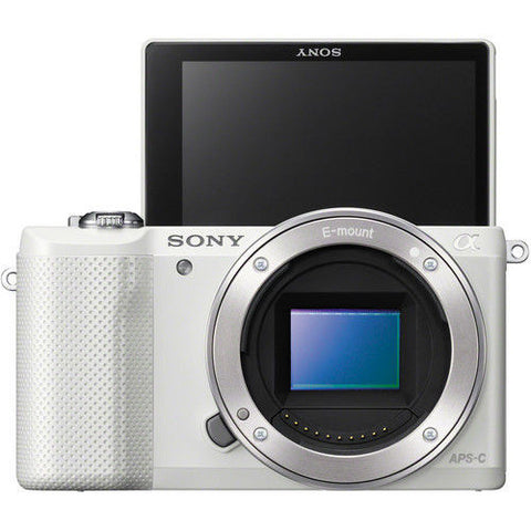 Sony Alpha A5000 ILCE-5000L with 16-50mm Lens White Mirrorless Digital Camera