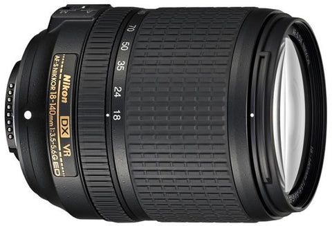 Nikon AF-S DX Nikkor 18-140mm f3.5-5.6G ED VR Black Lens (White Box)