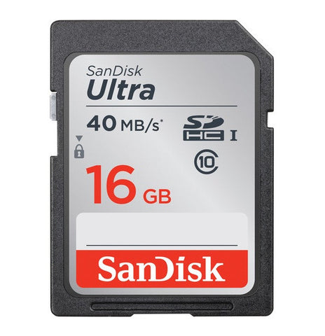 SanDisk 16GB Ultra Plus SDHC/SDXC 40MB/s (Class 10) Memory Card
