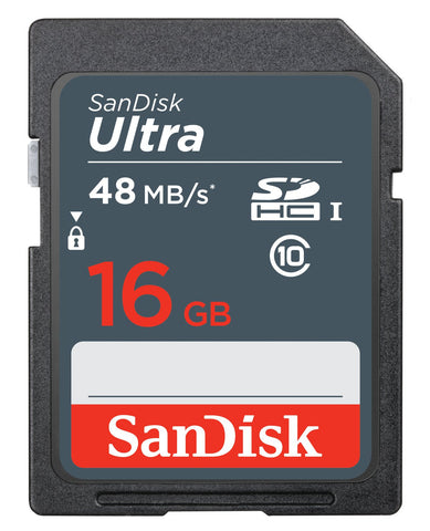 Sandisk Ultra 16GB SDSDUNB-016G 48MB/s SDHC (Class 10) Memory Card