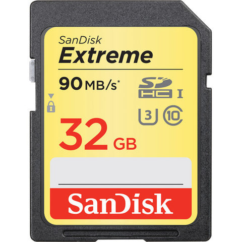 SanDisk Extreme 32GB SDSDXVE-032G 90MB/s SDHC V30 Memory Card