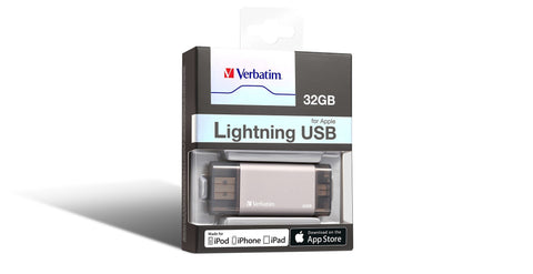 Verbatim Lightning OTG USB 32GB Flash Drive (Black)
