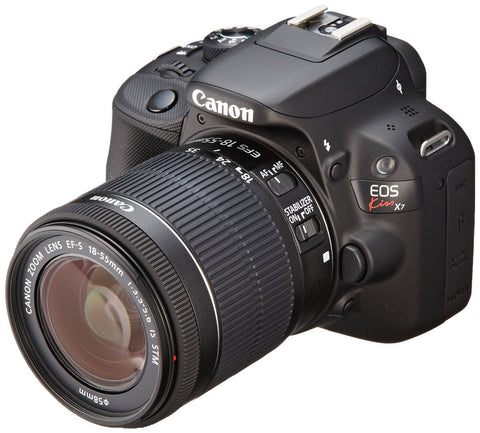 Canon EOS Kiss X7 with EF-S 18-55mm IS STM and 55-250mm IS II Lens Black Digital SLR Camera