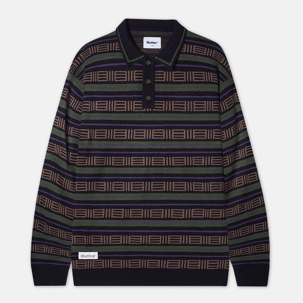 Butter Goods - Bowler Knitted Polo Jumper - Brown – Welcome Skate