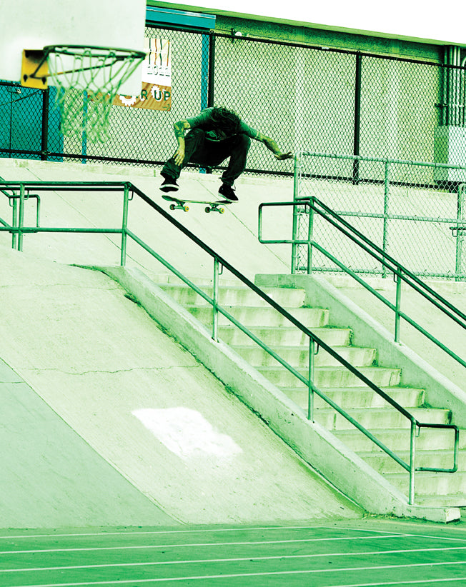 Justin Figgy Figueroa Frontside Kickflip photo courtesy of Emerica Welcome Skate Store Blog Interview