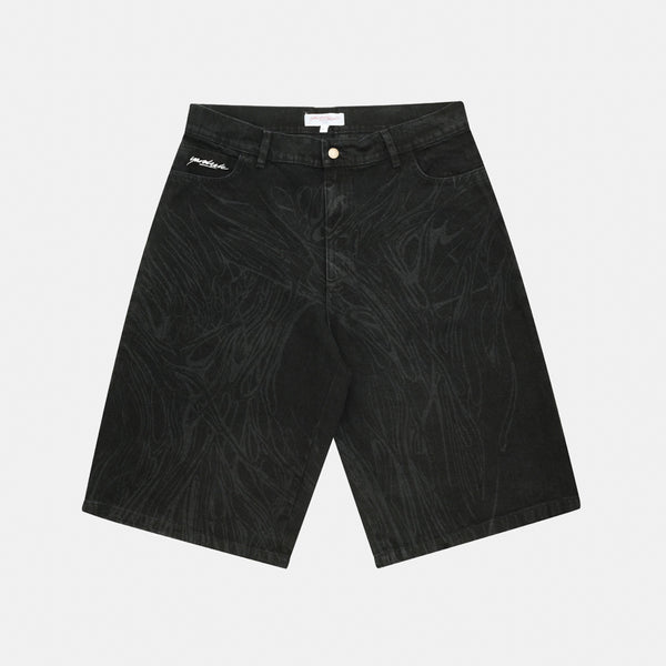 Yardsale - Phantasy Denim Shorts - Overdyed Forest | Welcome