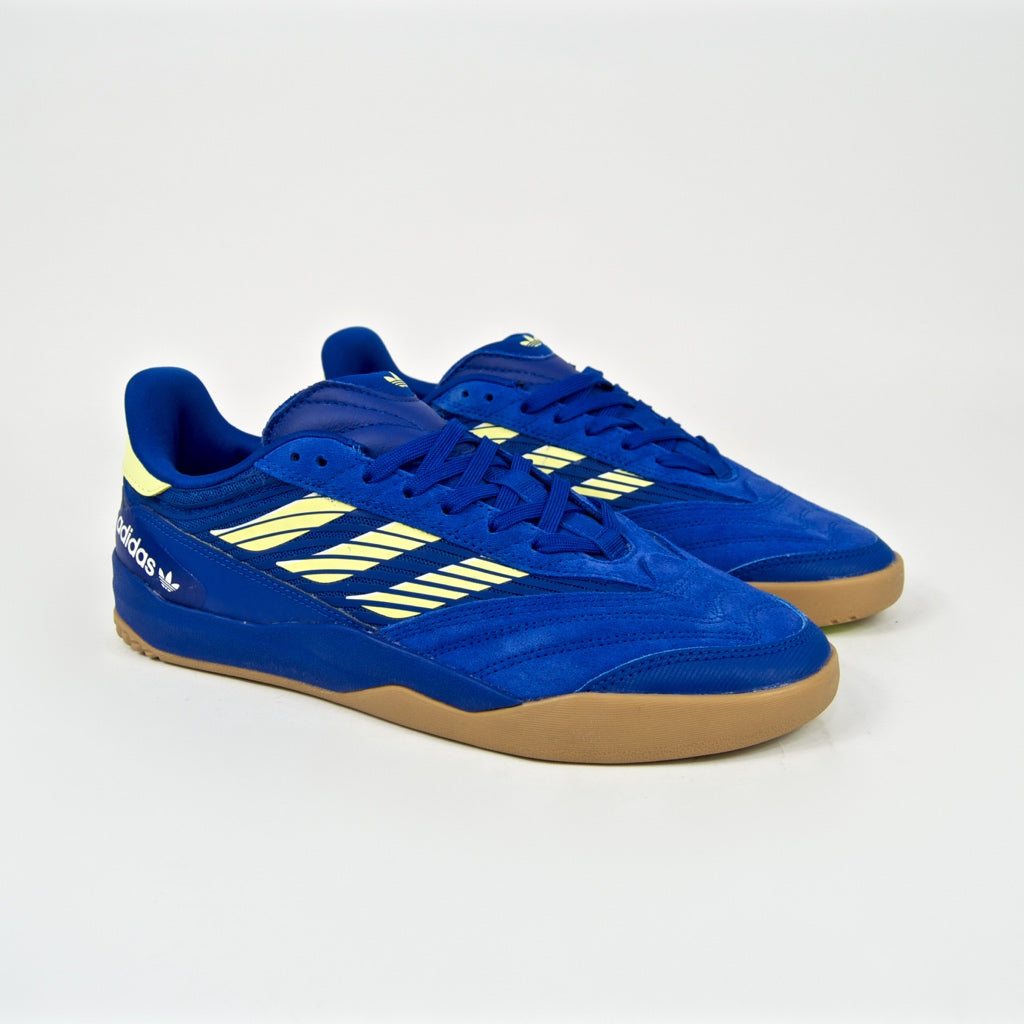 blue and yellow adidas shoes