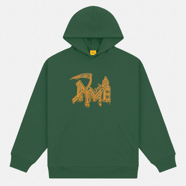 Dime MTL - Classic Chenille Logo Pullover Hooded Sweatshirt - Grey