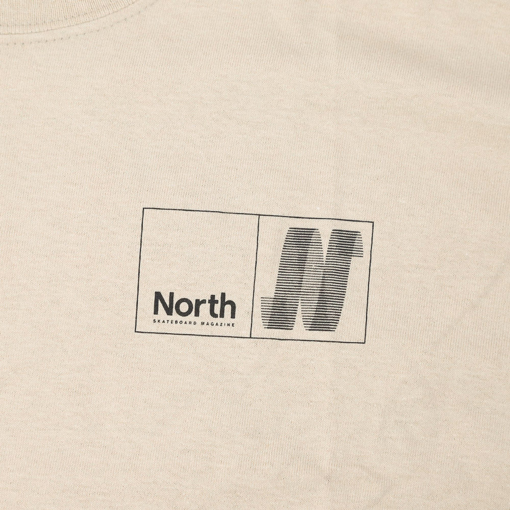 North Skate Mag N Logo Sand T-Shirt Front Print