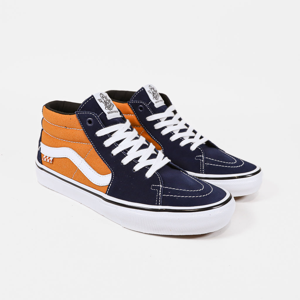 vans sk8 navy orange