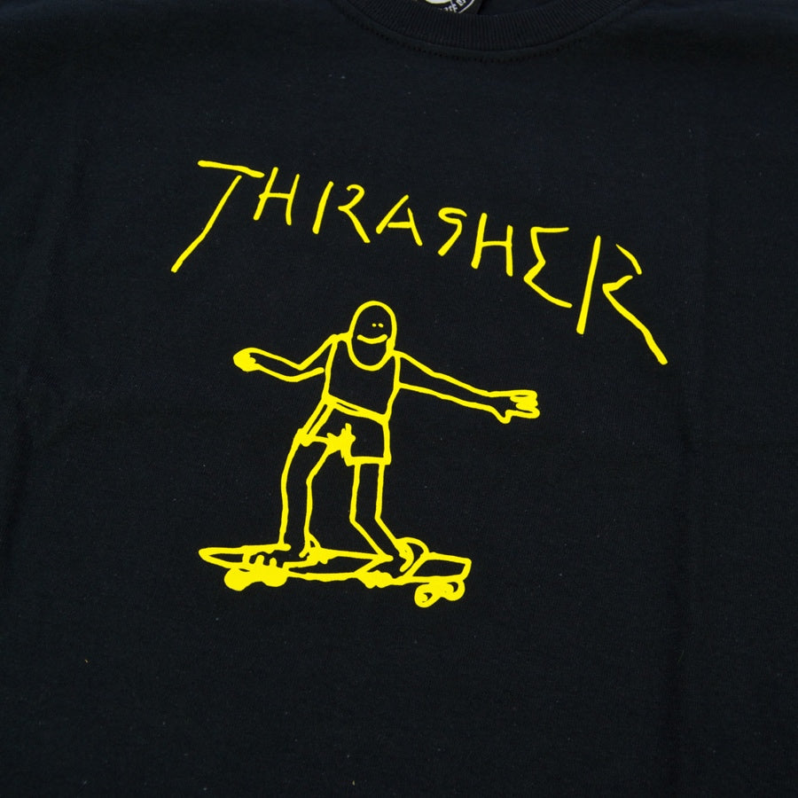 Thrasher - Gonz T-Shirt - Black / Yellow | Welcome Skate Store