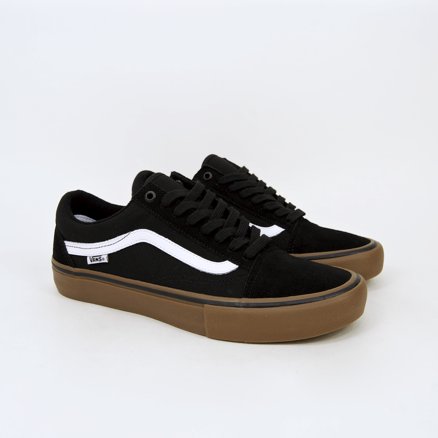 vans old skool pro black and gum