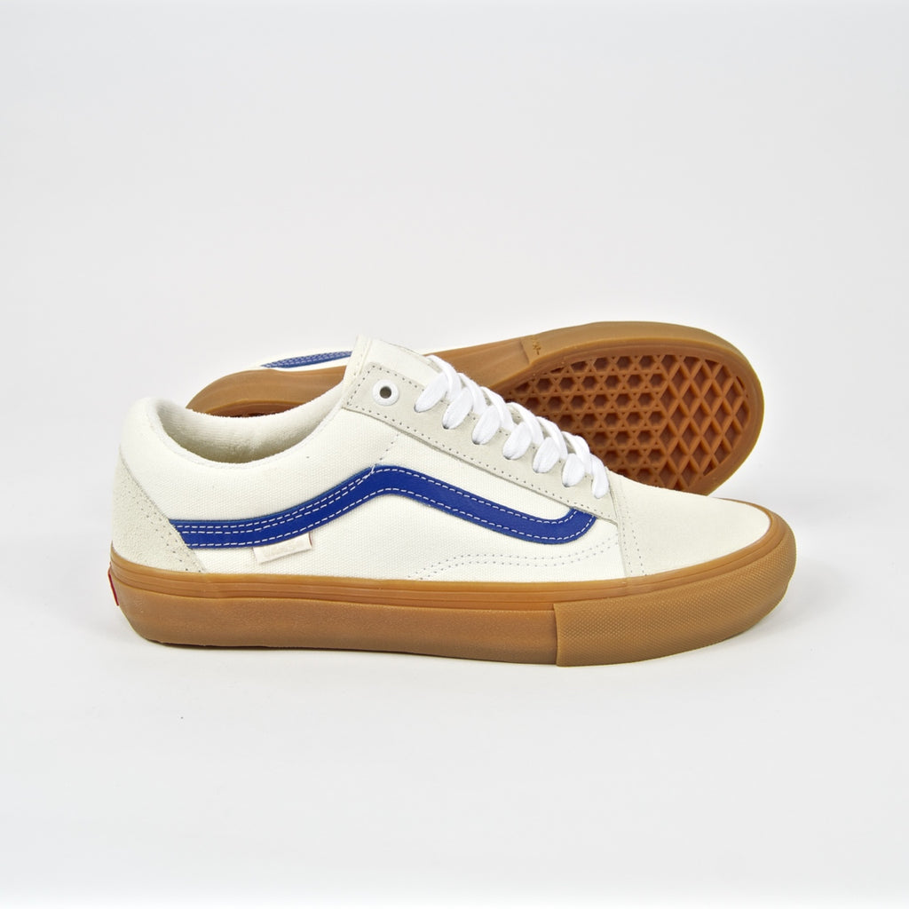 Vans Old Skool Pro Shoes Marshmallow Blue Gum Welcome