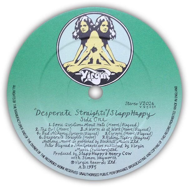SLAPP HAPPY / HENRY COW – Desperate Straights . LP