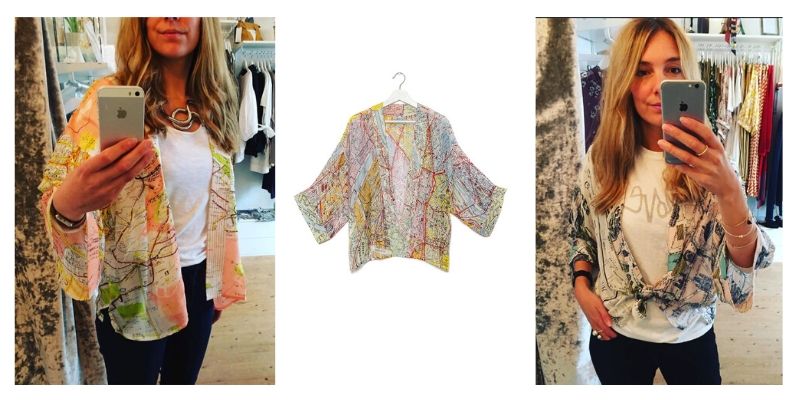 One Hundred Stars Kimono worn with jeans and a tshirt
