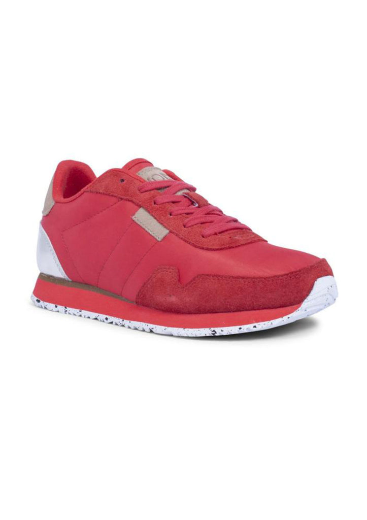 Red Woden Sneakers Trainers Nora