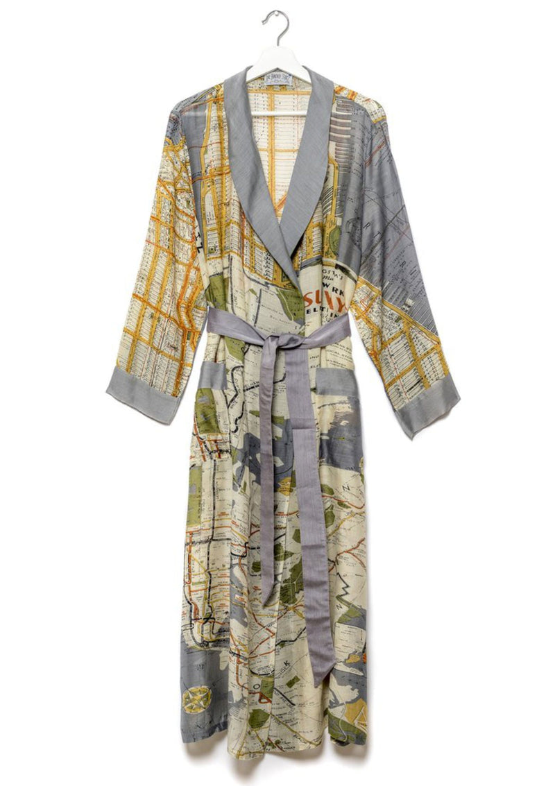 Stunning New York Map Dressing Gown by One Hundred Stars – Eighty Seven