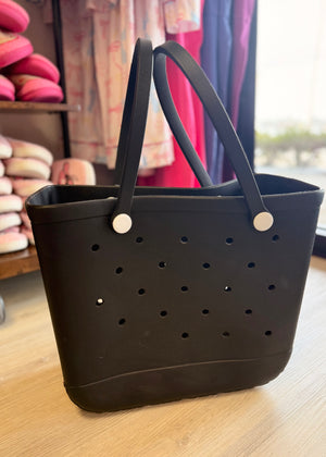 Black Large Bog Tote - Pink Attitude Boutique