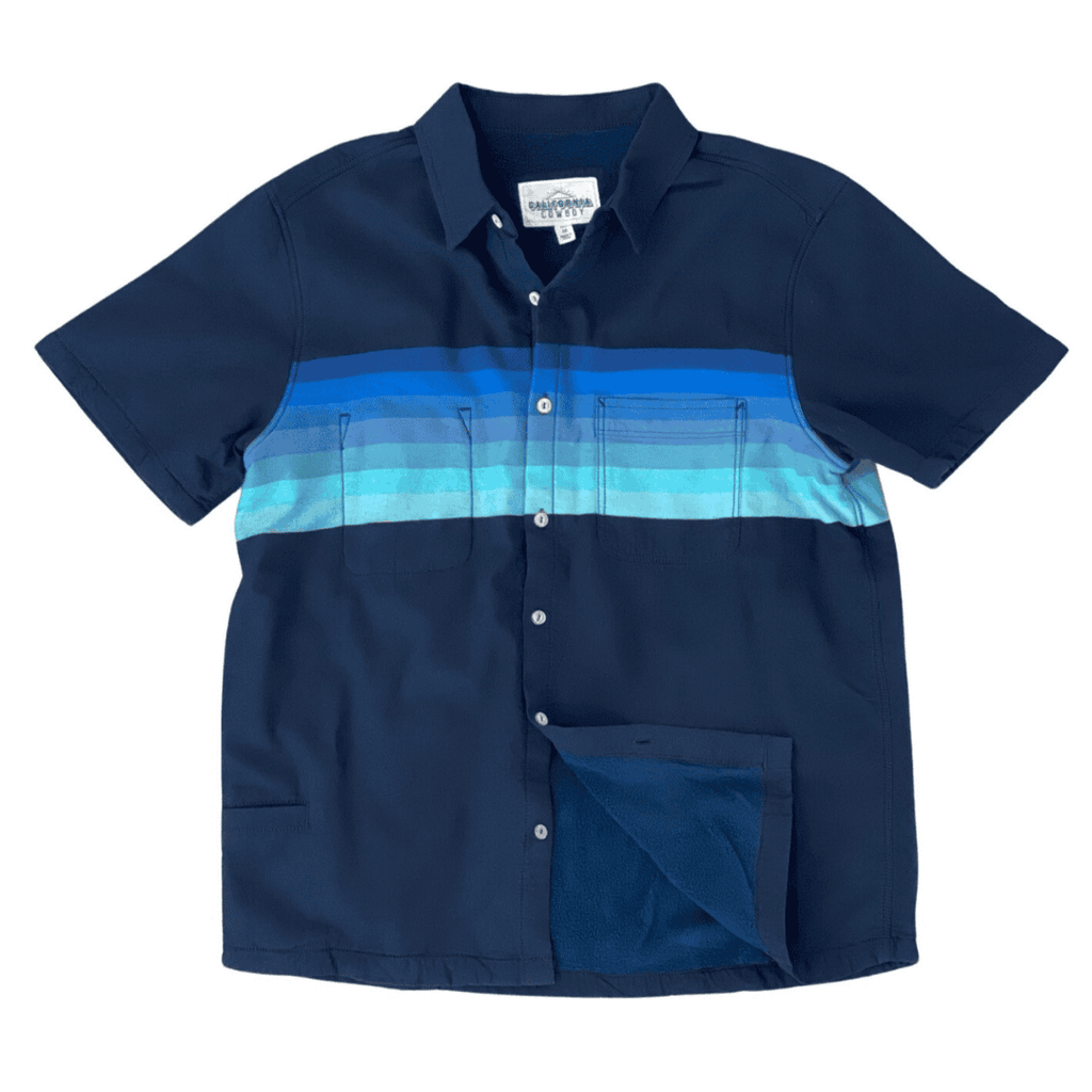 Men's High Water Shirt - Horizon Stripe&comma; Deep Water
