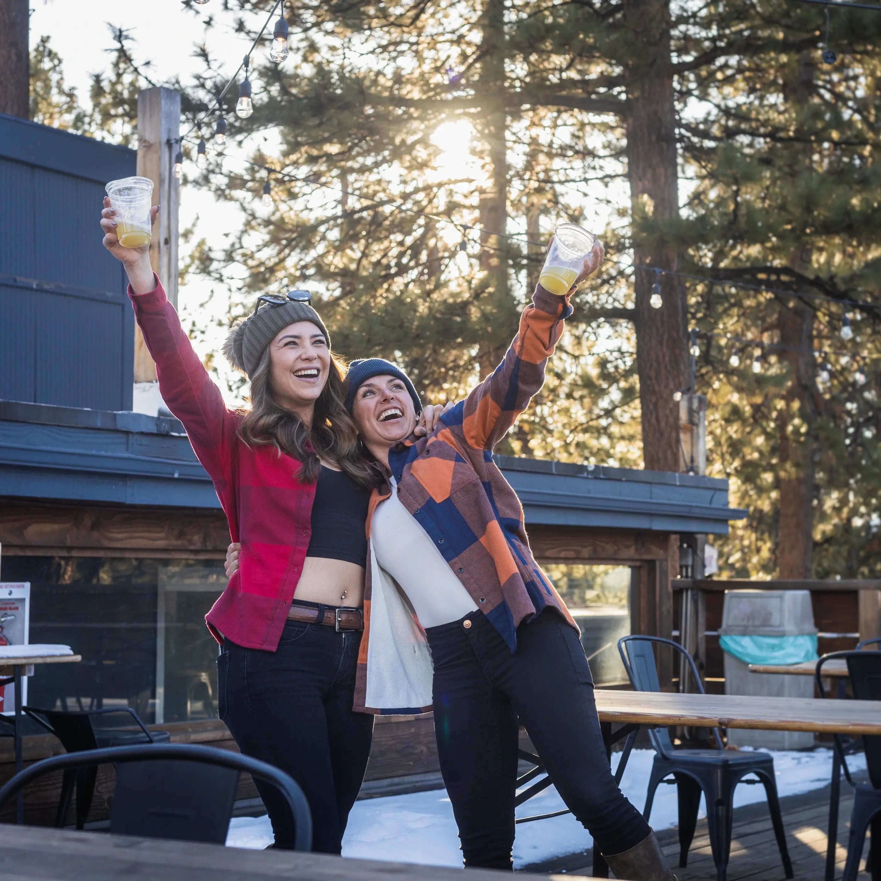 Women's High Sierra Shirt - Orange Ember Check