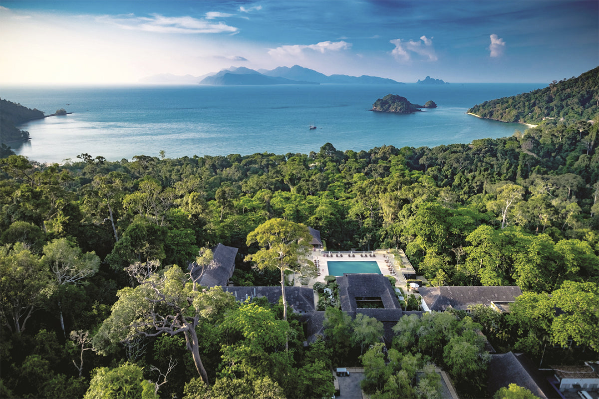 The iconic Datai Resort facing the Datai Bay, on the fabled island of Langkawi, Malaysia