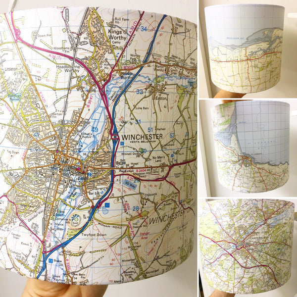 Map Lampshade Group