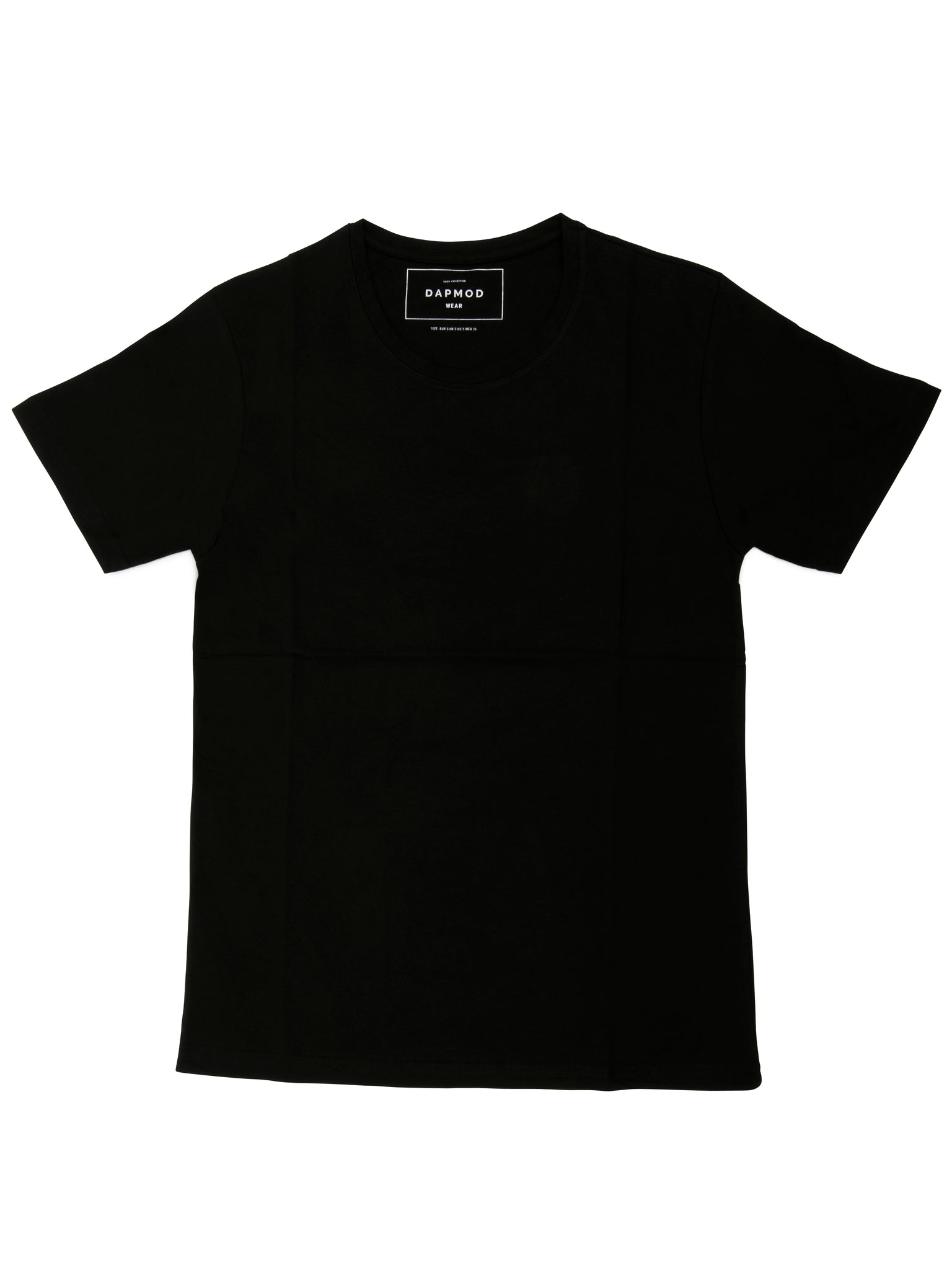 T SHIRT DAPMOD PLAIN BLACK