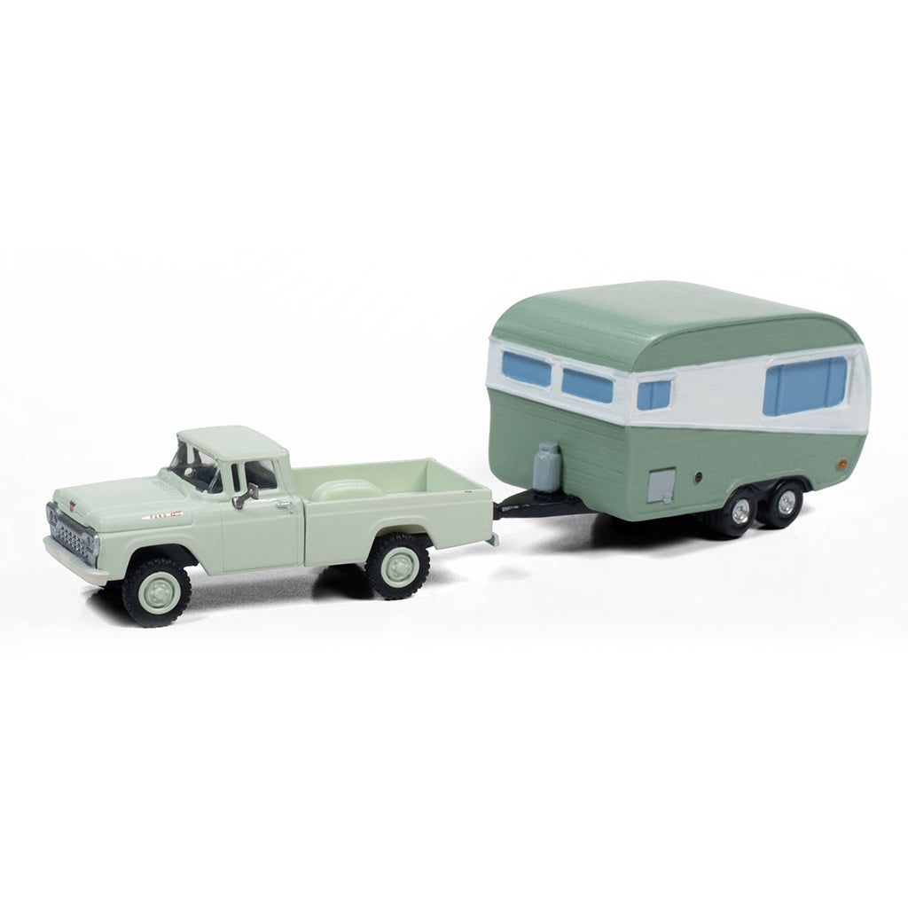 Ho Scale 1960 Ford 4x4 Pickup Truck 1950 S Camper Trailer Adriatic Trainlife Com