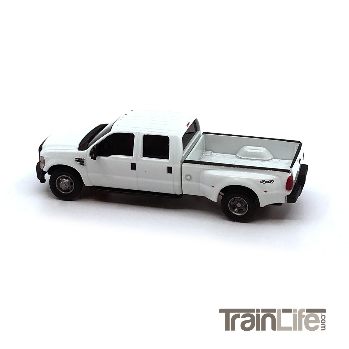 Ho Scale Lighted Ford F350 Crew Cab Dually Truck White