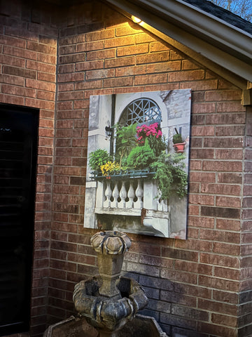 Art Hung on Patio Wall