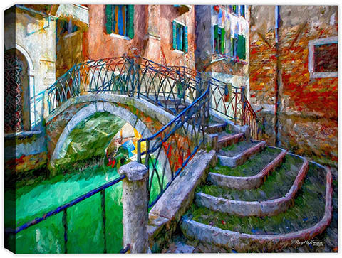 Italy Painting of Stairs