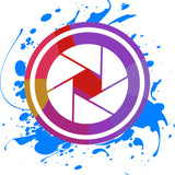 Canvas Art Logo showing lens and paint