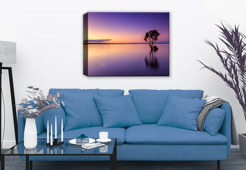 Canvas Wrapped Print over a couch