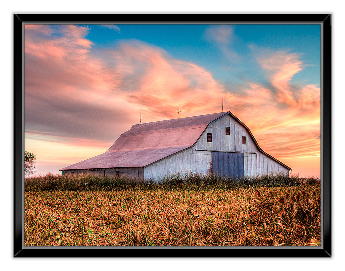 Sunset on Oklahoma Farm on Canvas - Canvas Art Plus