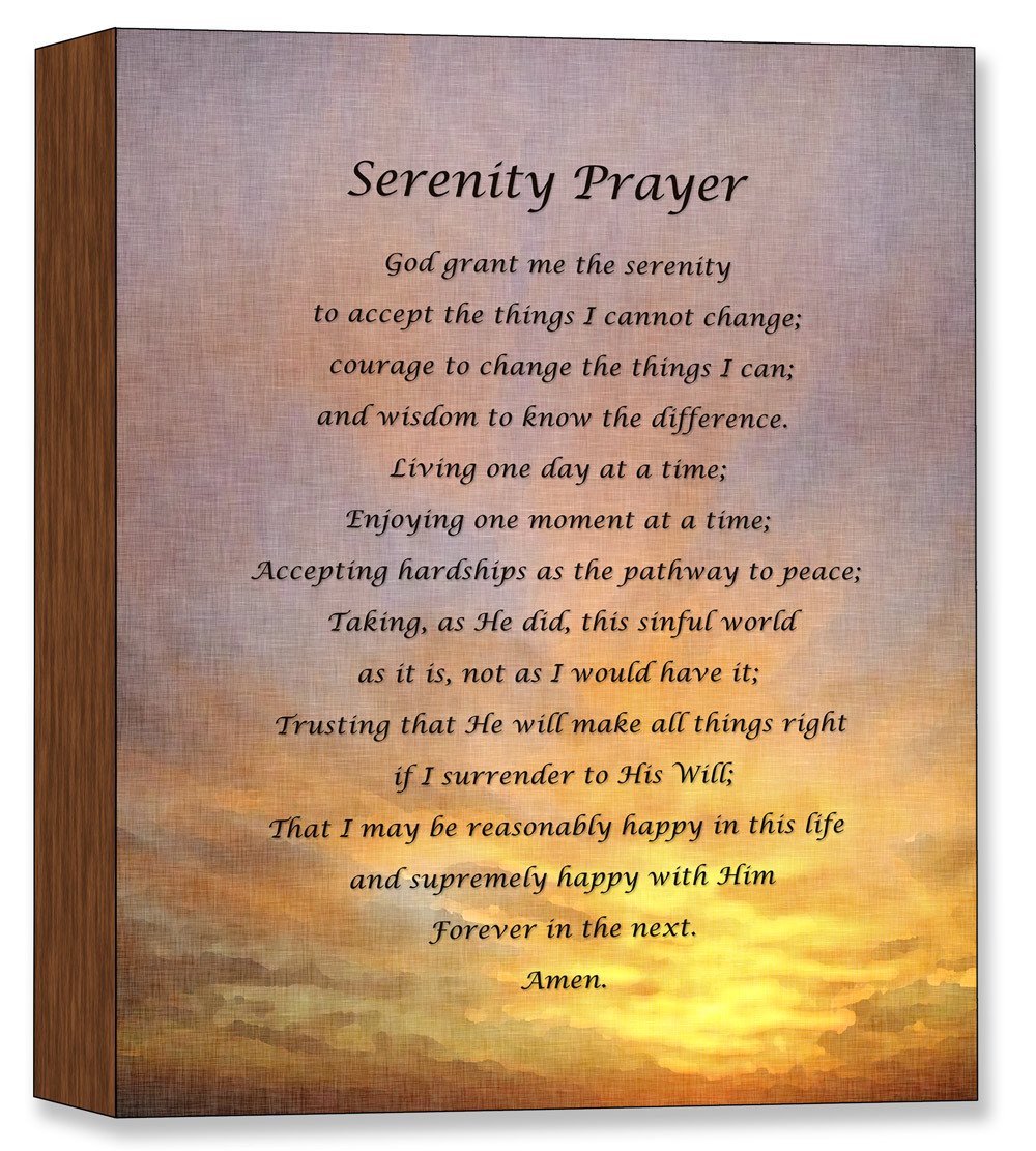 full serenity prayer printable version free