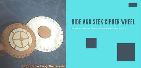 hide and seek wood cipher heel prop for escape rooms
