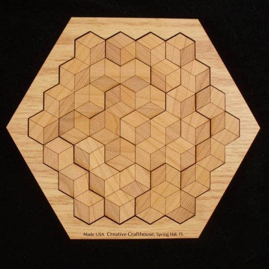 Hexagon 10 Wood Puzzle for Kids 