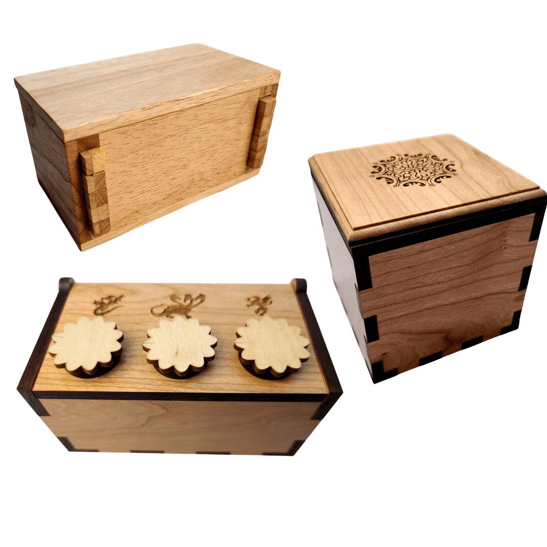 Secret Stash Box - Handmade Wooden Puzzle Box